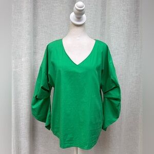 Hayden Los Angeles green long sleeve blouse